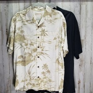 Tommy Bahama Size Med.100% Silk Shirts